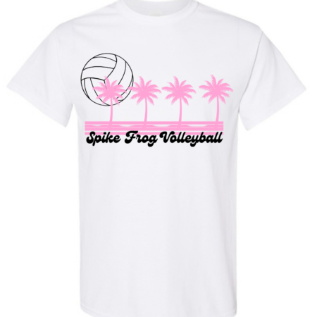 Spike Frog White Palm Tree Tshirt